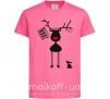 Детская футболка Лось и заяц Ярко-розовый фото