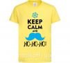Дитяча футболка Keep calm and ho-ho-ho Лимонний фото