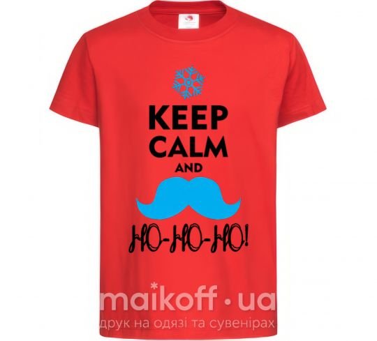 Дитяча футболка Keep calm and ho-ho-ho Червоний фото