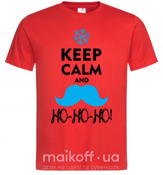 Чоловіча футболка Keep calm and ho-ho-ho Червоний фото