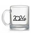 Чашка стеклянная Напис 2024 рік Прозрачный фото