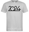 Чоловіча футболка Напис 2024 рік Сірий фото
