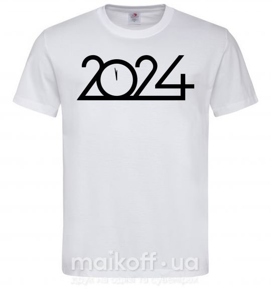 Мужская футболка Напис 2024 рік Белый фото