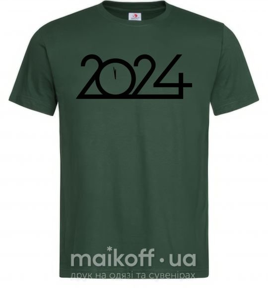 Чоловіча футболка Напис 2024 рік Темно-зелений фото