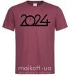 Мужская футболка Напис 2024 рік Бордовый фото
