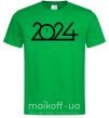 Чоловіча футболка Напис 2024 рік Зелений фото