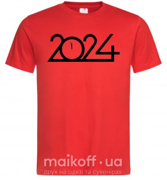 Чоловіча футболка Напис 2024 рік Червоний фото