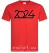 Чоловіча футболка Напис 2024 рік Червоний фото