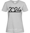 Жіноча футболка Напис 2024 рік Сірий фото