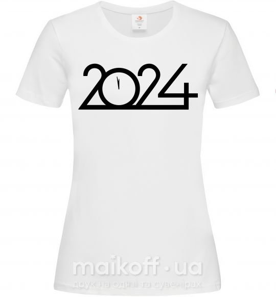 Жіноча футболка Напис 2024 рік Білий фото