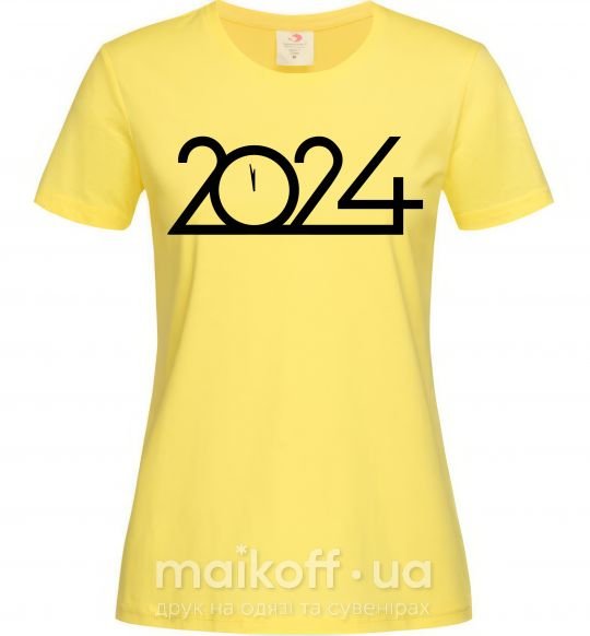 Женская футболка Напис 2024 рік Лимонный фото
