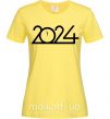 Женская футболка Напис 2024 рік Лимонный фото