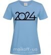 Жіноча футболка Напис 2024 рік Блакитний фото
