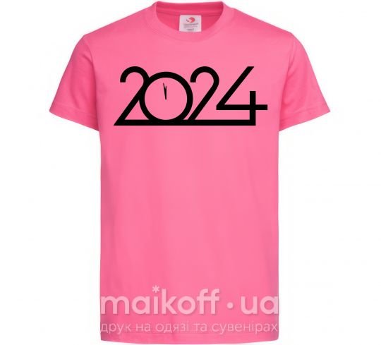 Детская футболка Напис 2024 рік Ярко-розовый фото