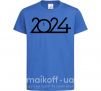 Детская футболка Напис 2024 рік Ярко-синий фото
