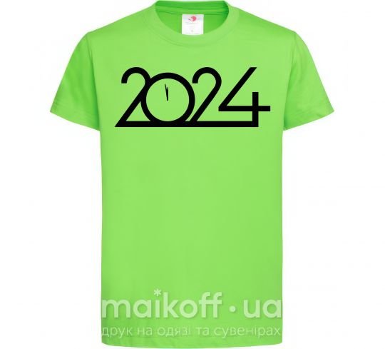 Детская футболка Напис 2024 рік Лаймовый фото