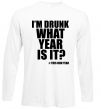 Лонгслів I am drunk, what year is it? #it's New Year Білий фото