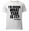 Чоловіча преміум футболка I am drunk, what year is it? #it's New Year Білий Чоловіча преміум футболка I am drunk, what year is it? #it's New Year Білий фото