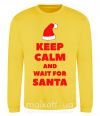 Світшот Keep calm and wait for Santa Сонячно жовтий фото