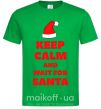 Мужская футболка Keep calm and wait for Santa Зеленый фото