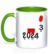 Чашка з кольоровою ручкою 2024 настає Зелений фото
