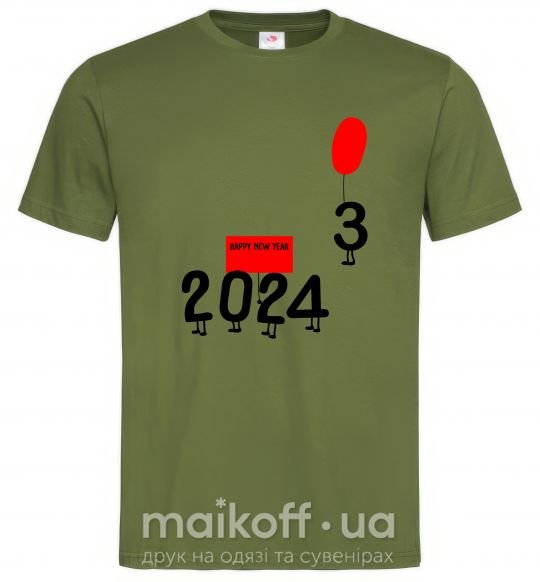 Чоловіча футболка 2024 настає Оливковий фото