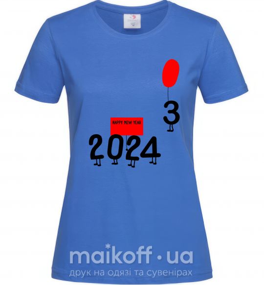 Женская футболка 2024 настає Ярко-синий фото