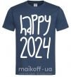 Чоловіча футболка Happy 2024 Темно-синій фото
