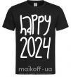 Мужская футболка Happy 2024 Черный фото