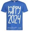 Чоловіча футболка Happy 2024 Яскраво-синій фото
