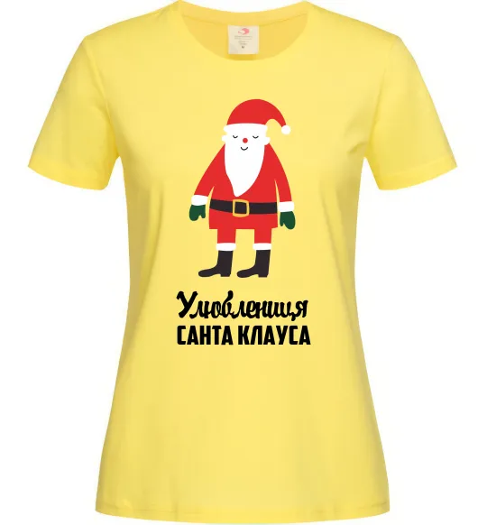 Жіноча футболка Улюблениця Санта Клауса Лимонний фото