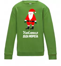 Дитячий світшот Улюблениця Діда Мороза Лаймовий фото