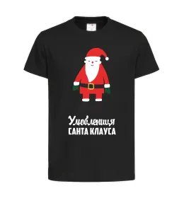 Дитяча футболка Улюблениця Санта Клауса Чорний фото