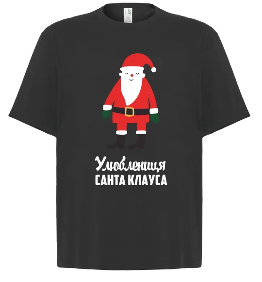 Футболка Оверсайз Улюблениця Санта Клауса Черный фото