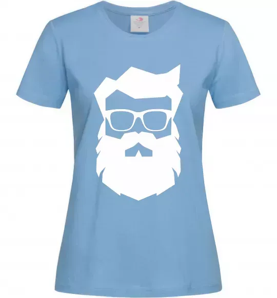 Женская футболка Modern Santa Голубой фото