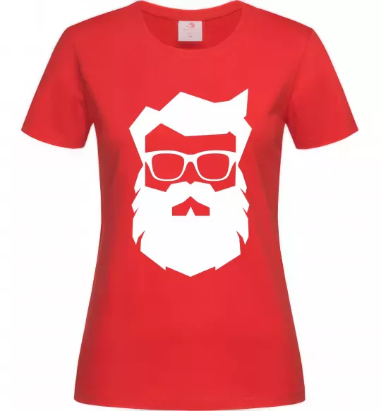 Женская футболка Modern Santa Красный фото