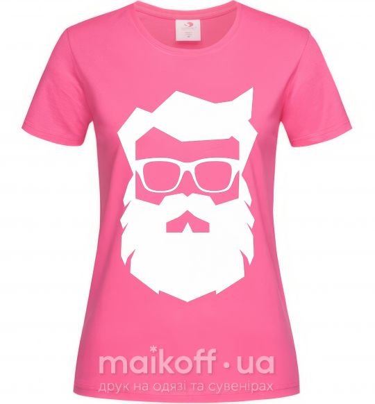 Жіноча футболка Modern Santa Яскраво-рожевий фото