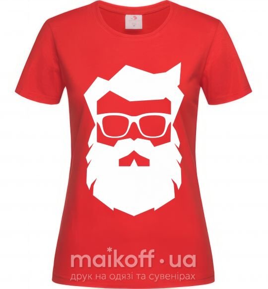 Женская футболка Modern Santa Красный фото