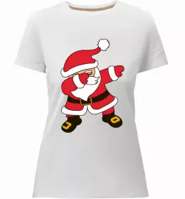 Женская премиум футболка FUN SANTA Белый фото Женская премиум футболка FUN SANTA Белый фото