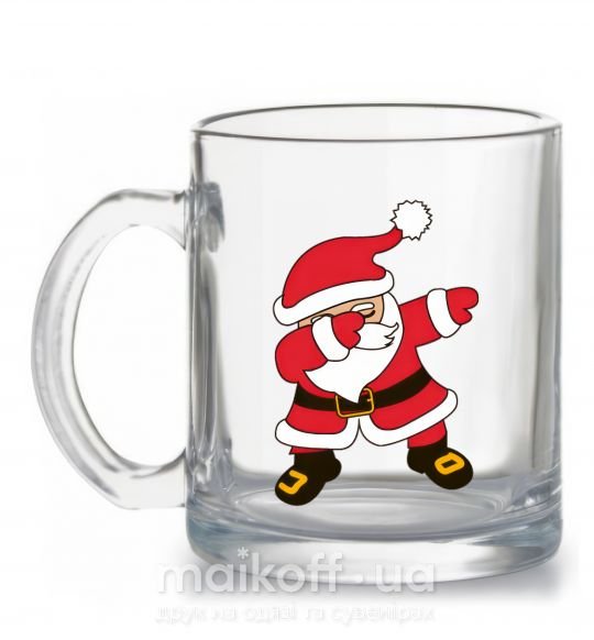 Чашка скляна Hype Santa Прозорий фото