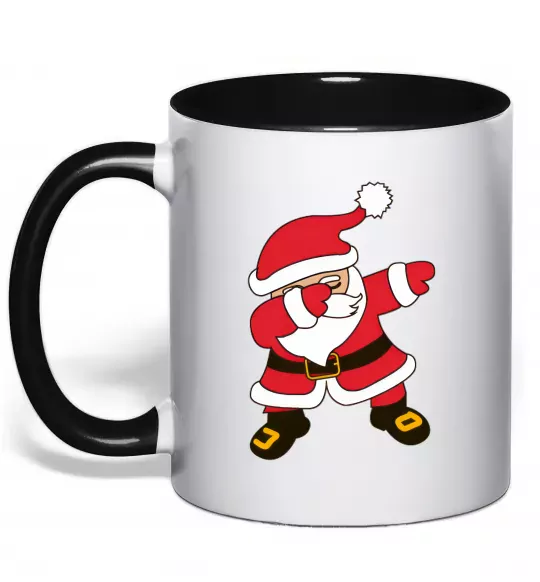 Чашка с цветной ручкой Hype Santa Черный фото