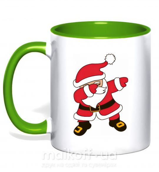 Чашка с цветной ручкой Hype Santa Зеленый фото