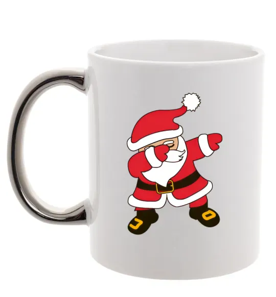 Чашка с цветной ручкой Hype Santa Серебро фото