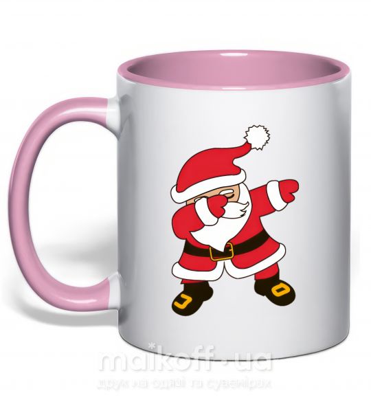 Чашка с цветной ручкой Hype Santa Нежно розовый фото