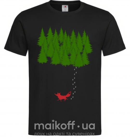 Чоловіча футболка Forest and fox Чорний фото
