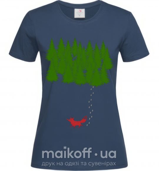 Жіноча футболка Forest and fox Темно-синій фото