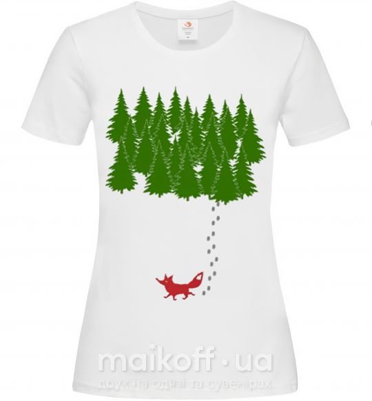 Женская футболка Forest and fox Белый фото