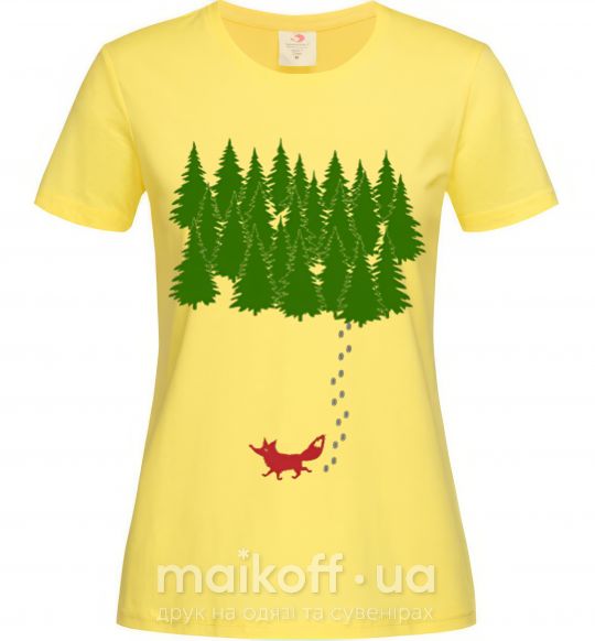 Жіноча футболка Forest and fox Лимонний фото