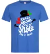 Чоловіча футболка Let it snow сніговик Яскраво-синій фото