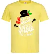 Чоловіча футболка Let it snow сніговик Лимонний фото